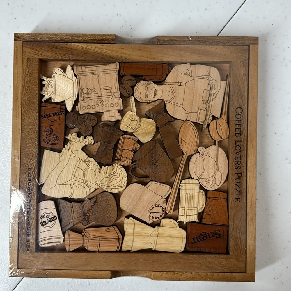 Coffee Lovers Puzzle from Creative Crafthouse, made in the USA, New in plastic.